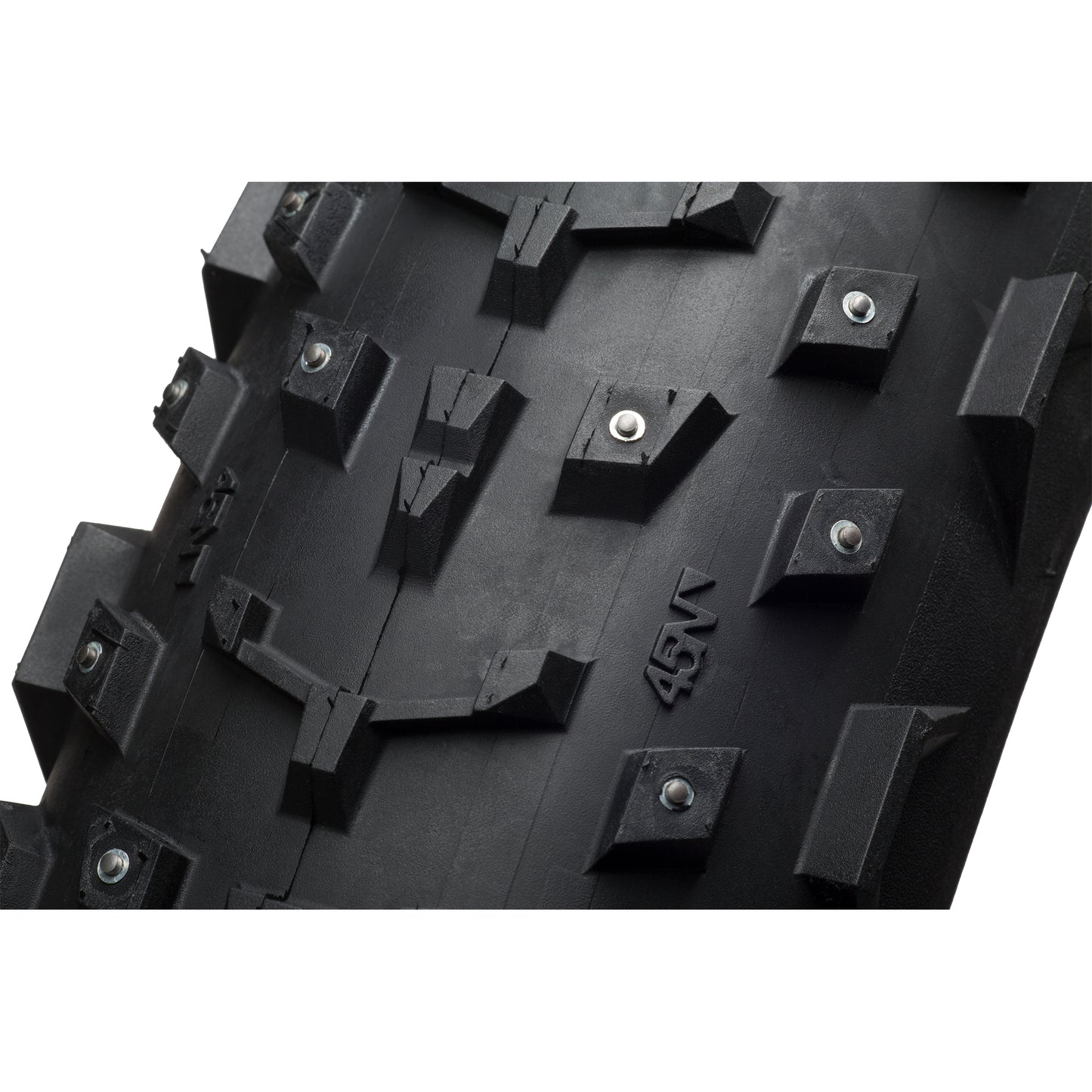45NRTH Dillinger 4 detail view of tread with 240 carbide steel studs