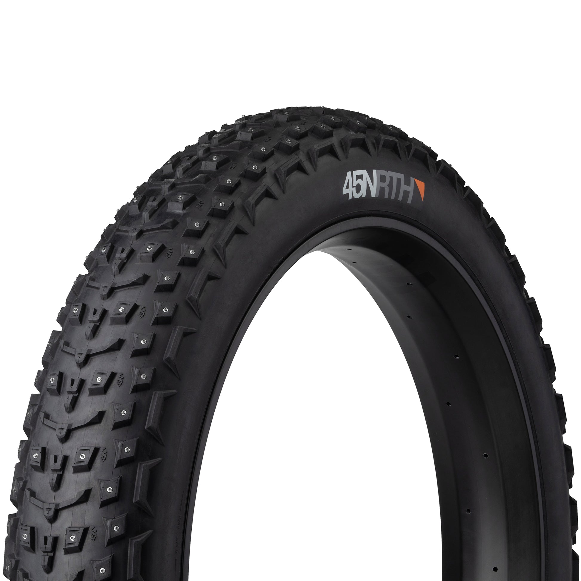 45NRTH Dillinger 5 Studded Tire three-quarter view showing tread and sidewall