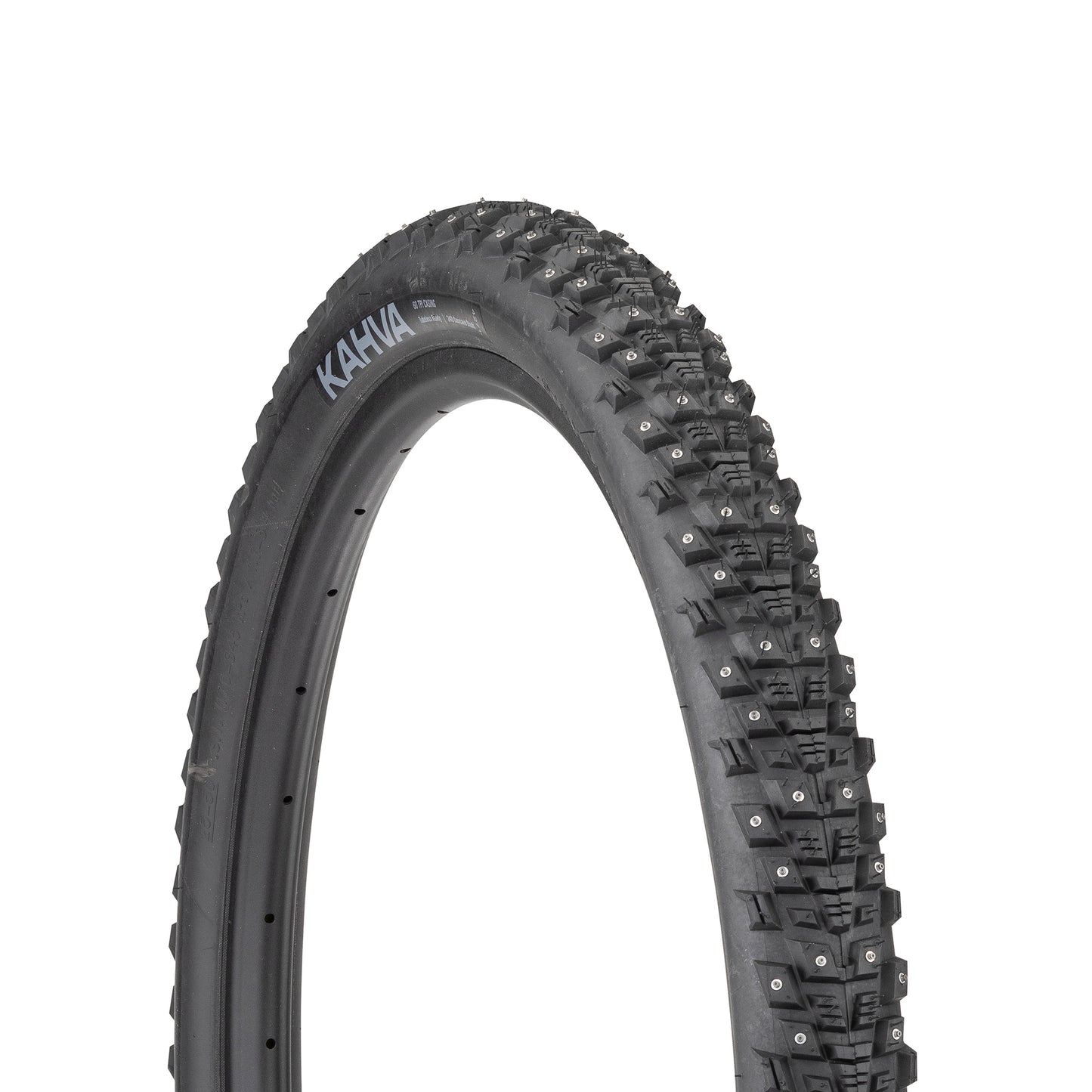 45NRTH Kahva Studded Tire three-quarter view showing tread and sidewall