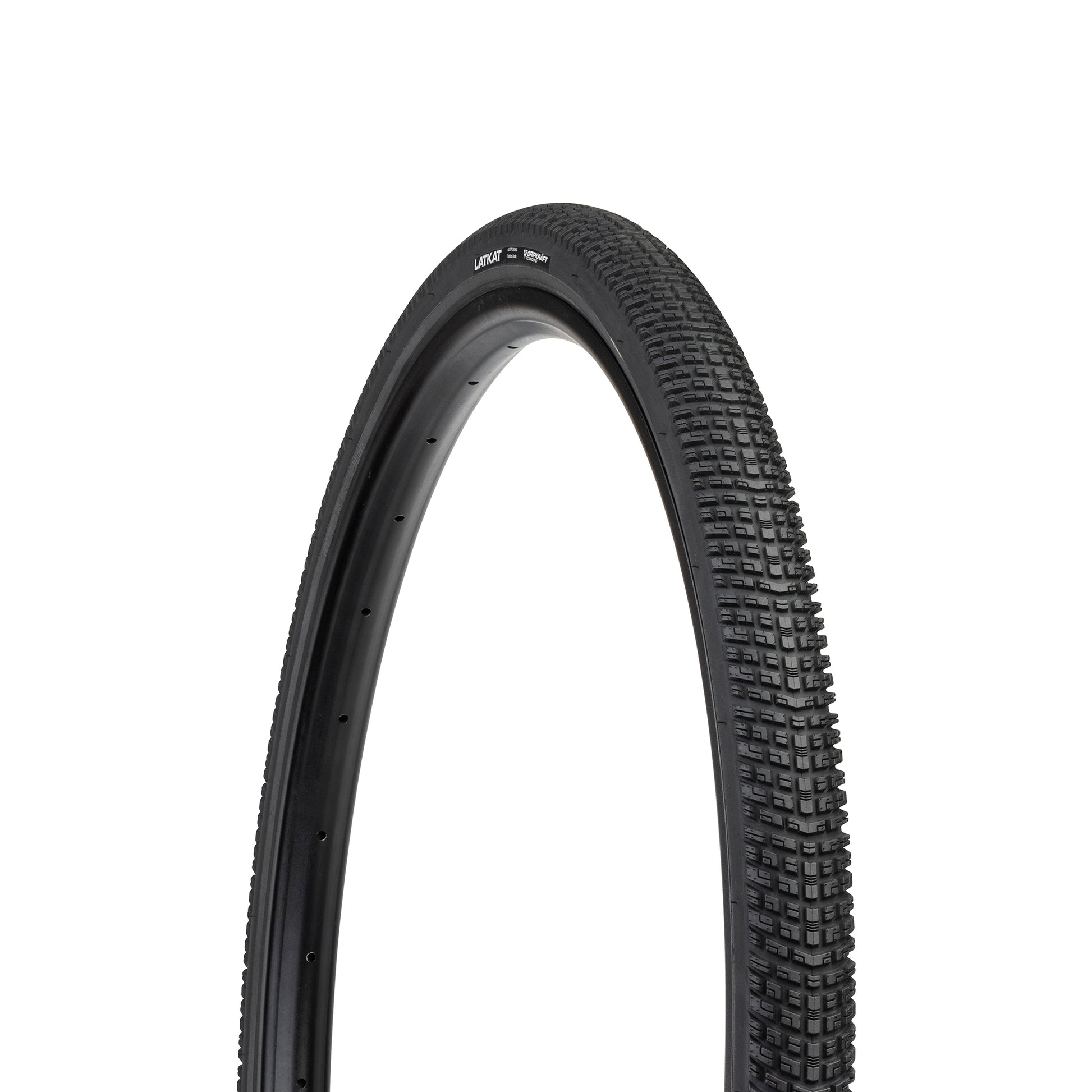 45NRTH Latkat Tire three-quarter view showing tread and sideall