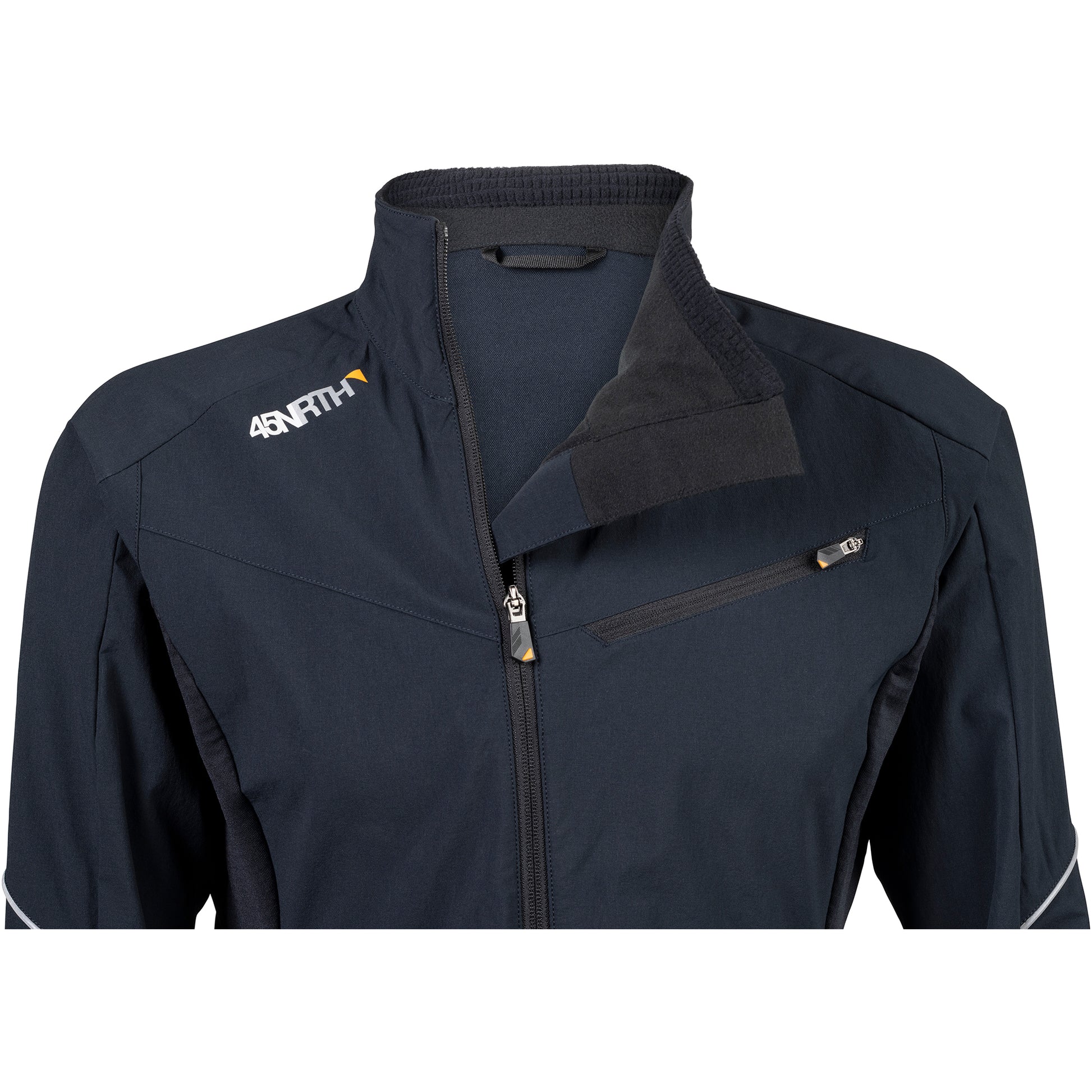 45NRTH Naughtvind Jacket Men's front view zipper open detail