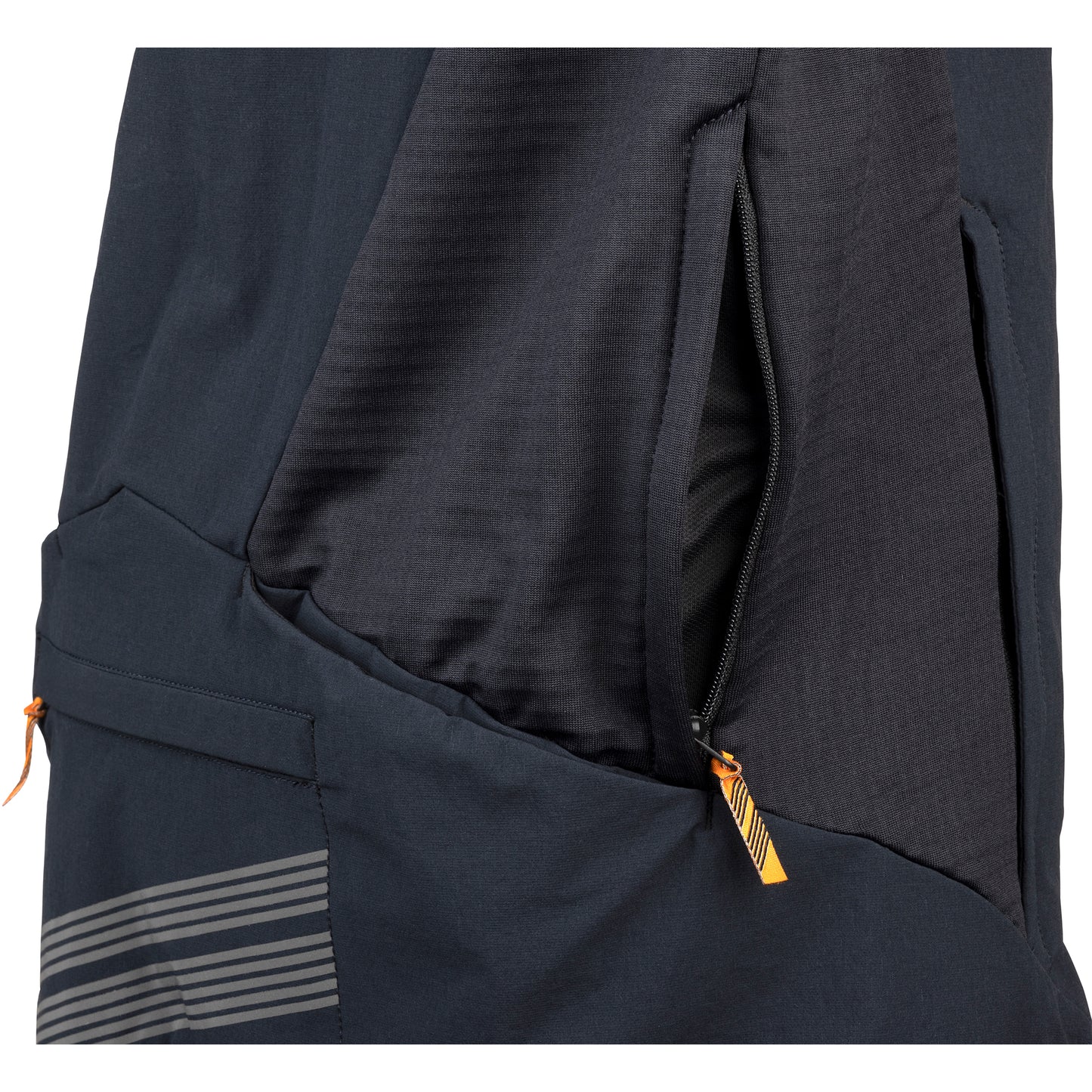 45NRTH Naughtvind Women's Jacket side view zipper pocket open detail