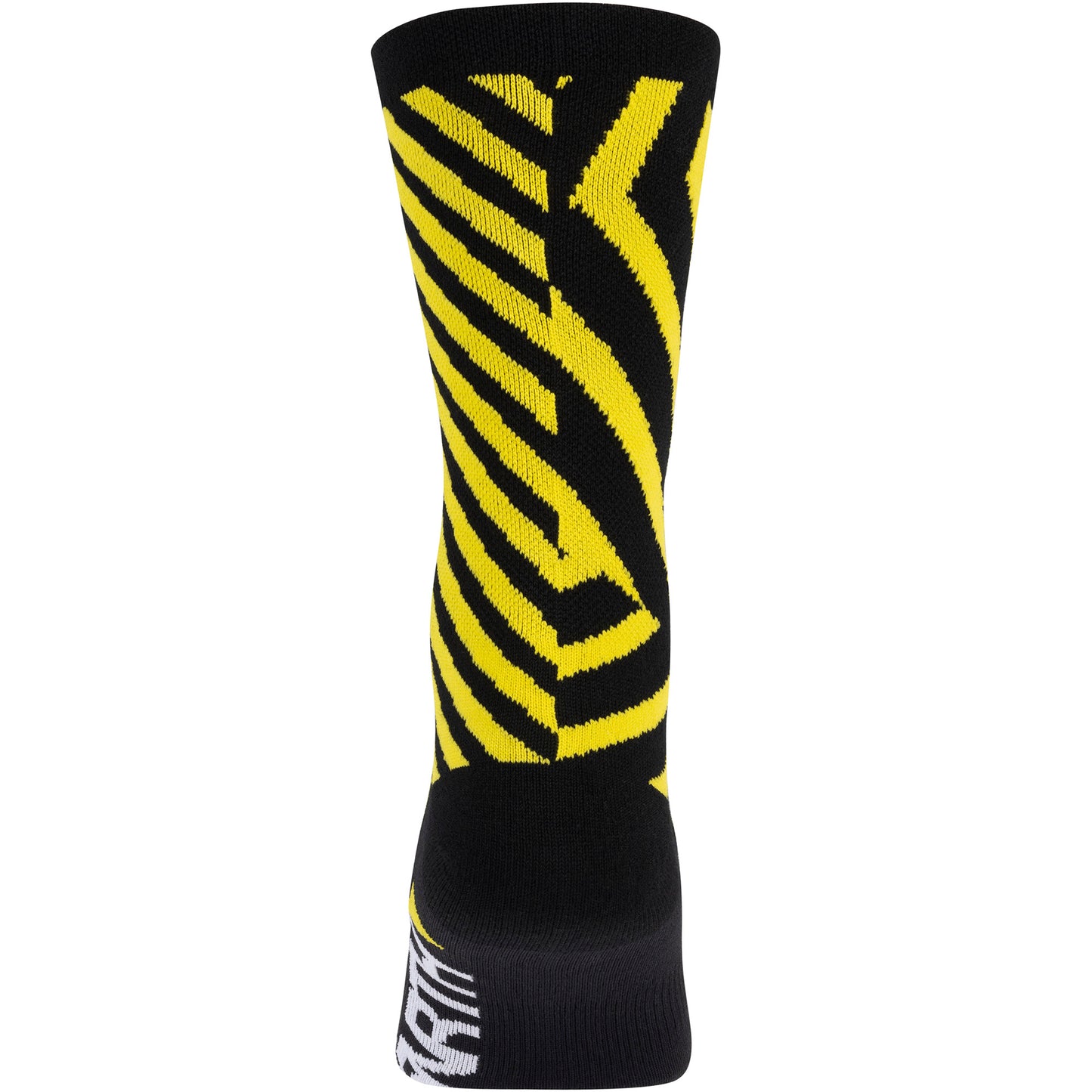 45nrth Dazzle Midweight Sock- Black/Yellow - Back view