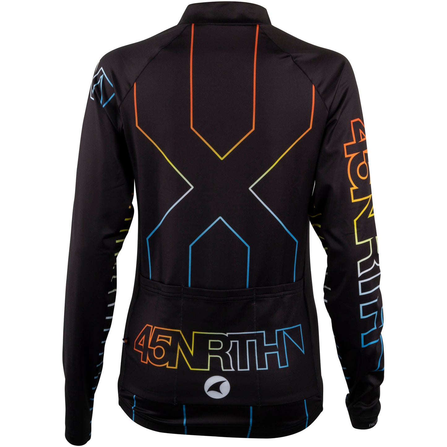 45nrth Women's Decade Jersey - Black/Multi-Color - Rear view