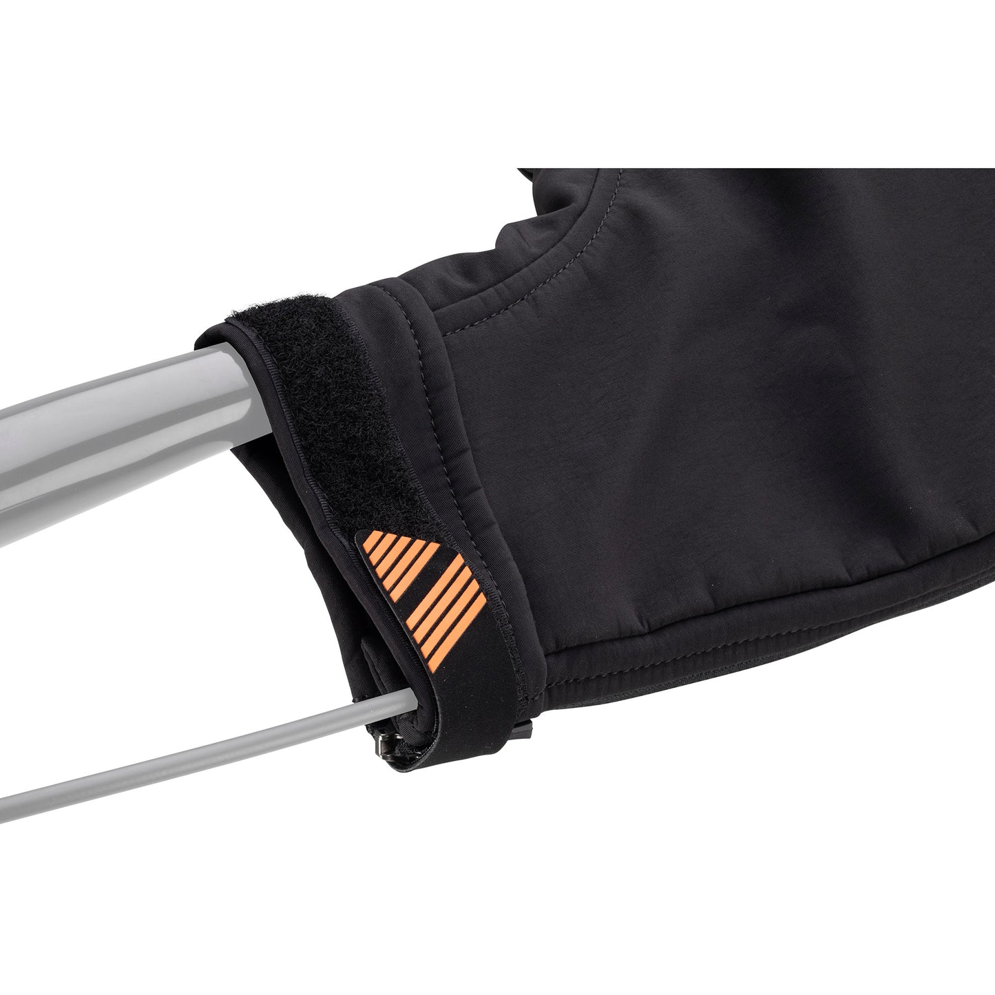 45nrth Draugenklaw Flat Bar Pogies - Black - top down detail view of opening