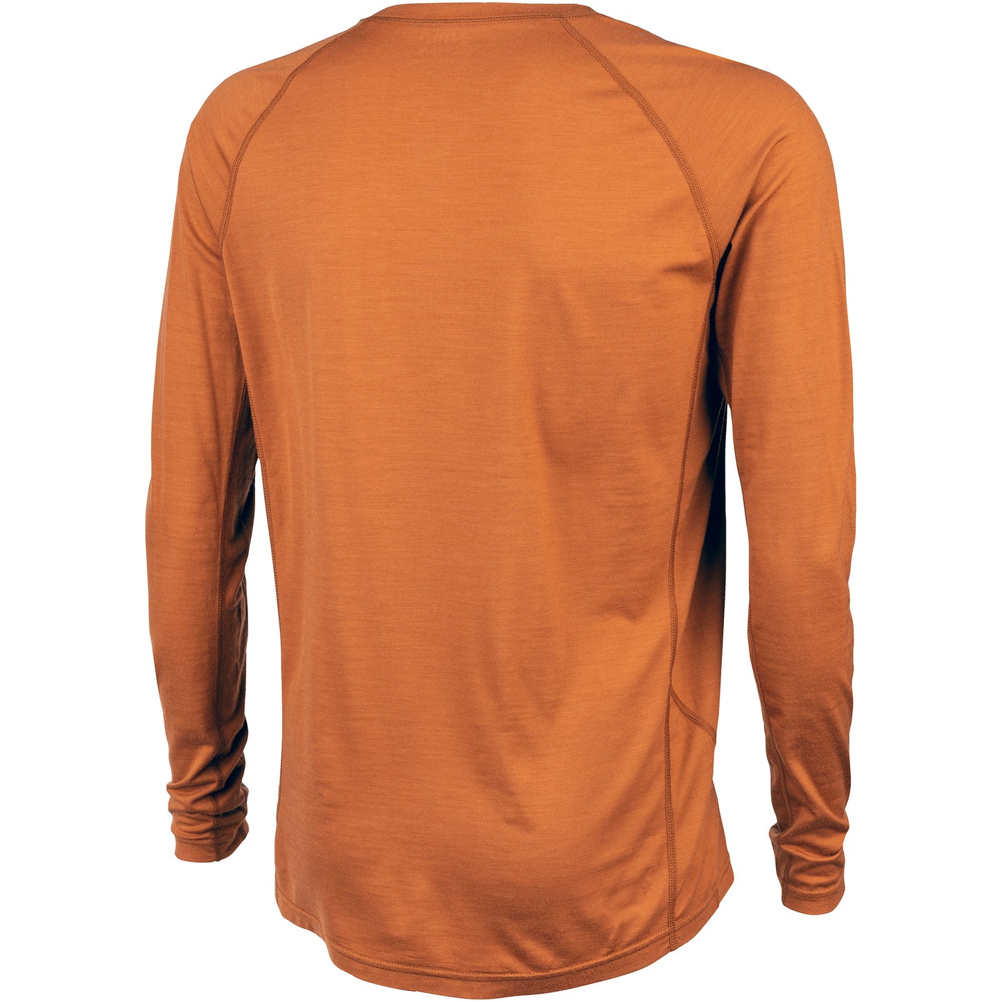 45nrth Men's Grunnur Base Layer Top - Burnt Orange - Rear view
