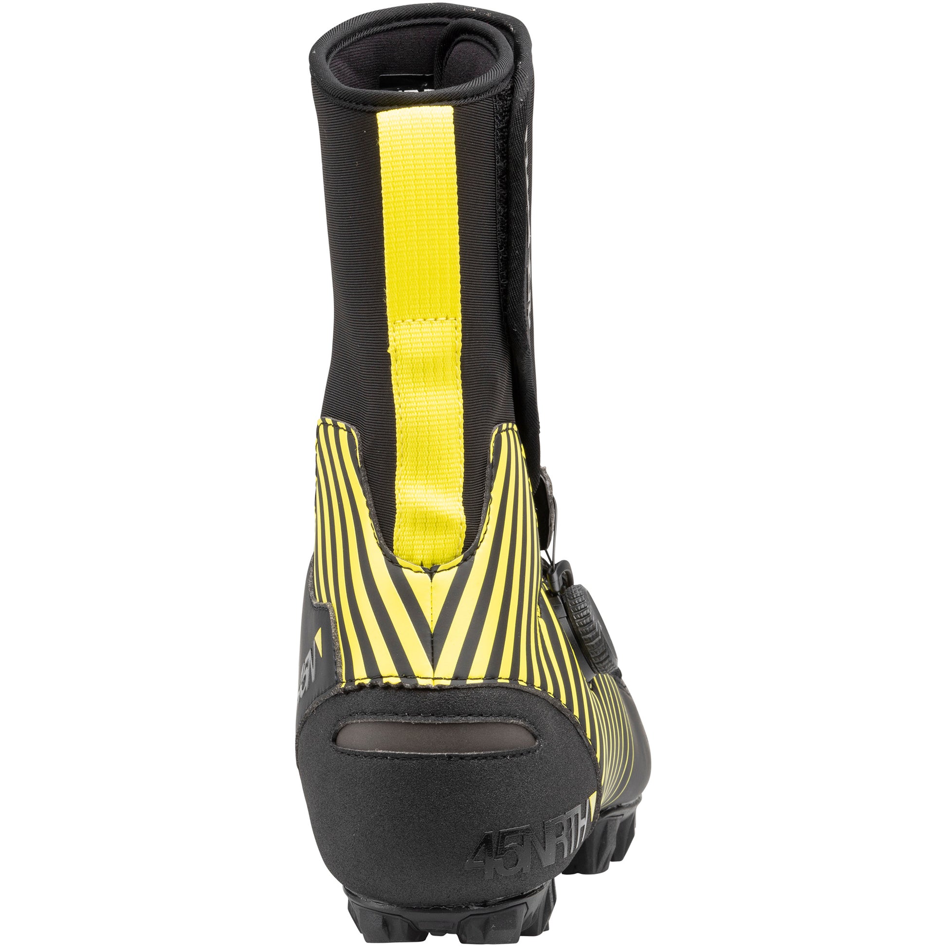 45nrth Ragnarok Tall Cycling Boot - Black/Yellow - Back view