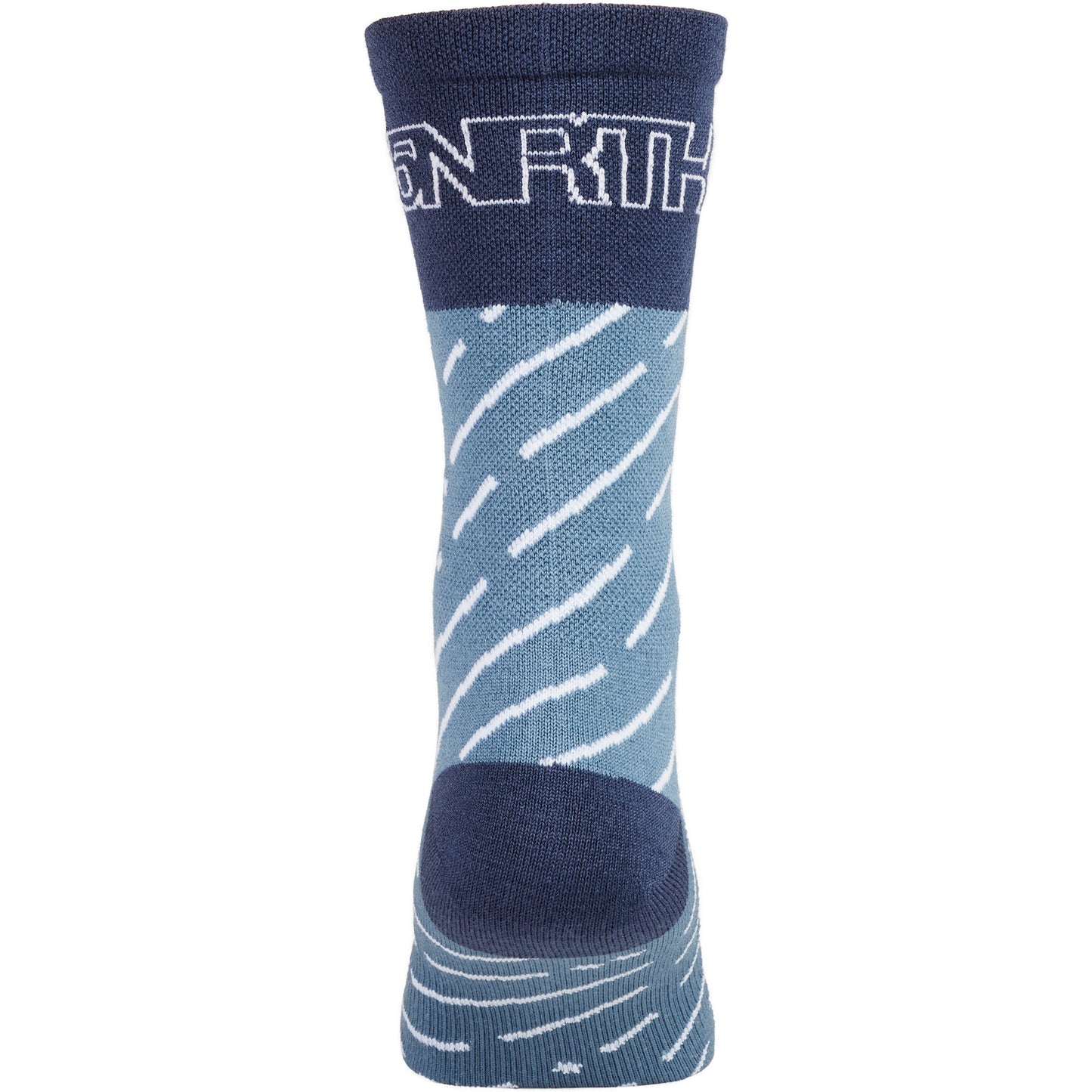 45nrth Snow Band Lightweight Sock - Blue/white - Back view
