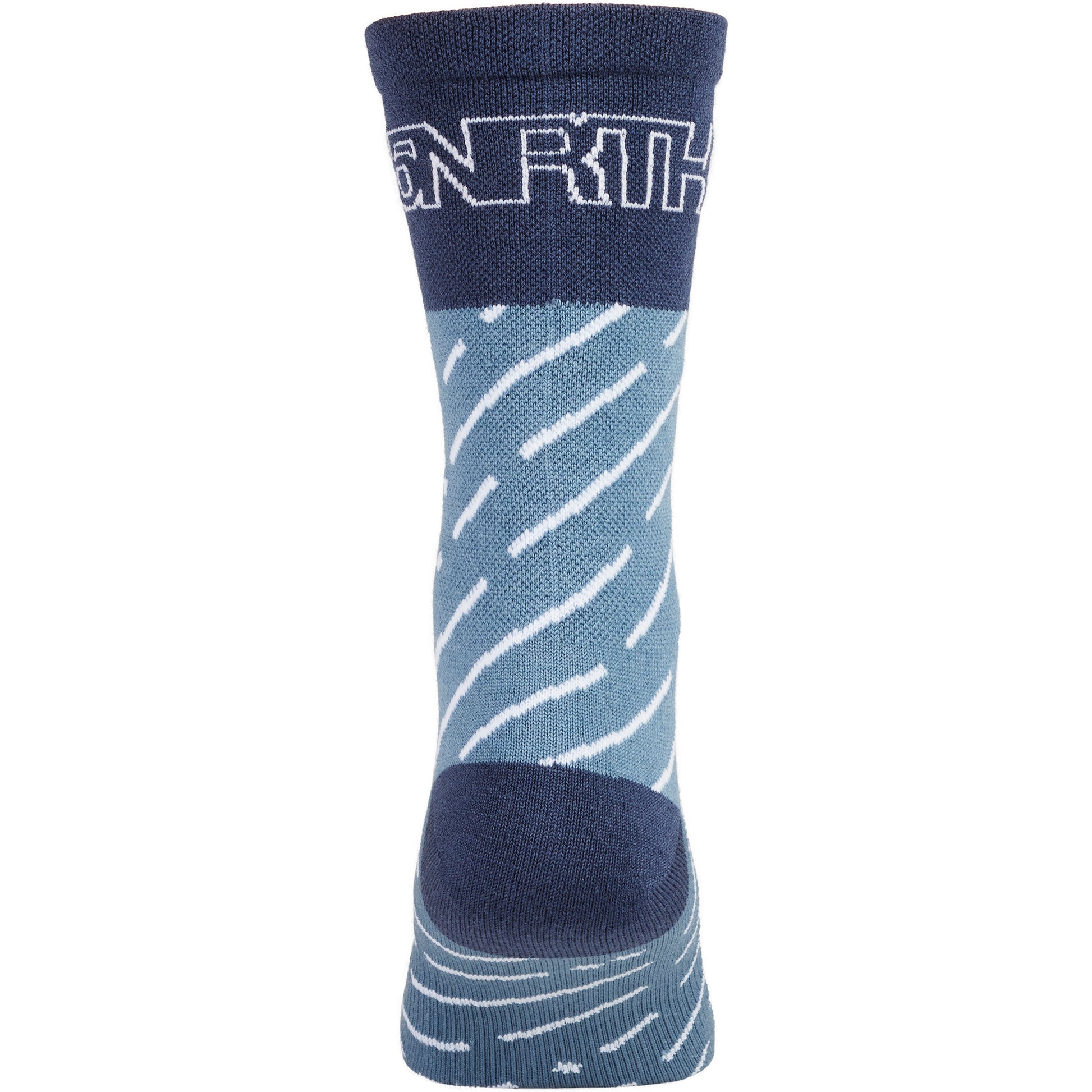 45nrth Snow Band Lightweight Sock - Blue/white - Back view