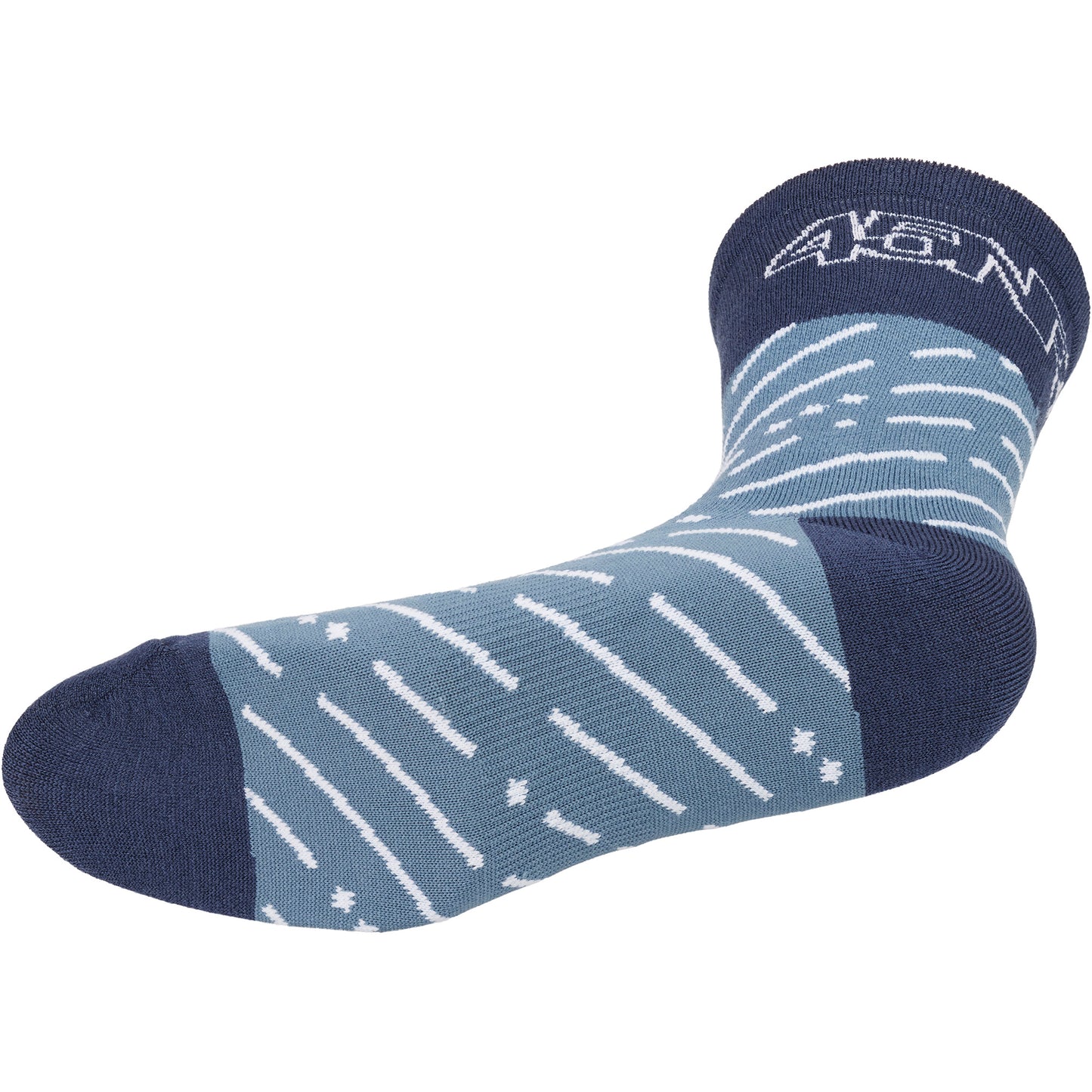 45nrth Snow Band Lightweight Sock - Blue/white - Bottom sole view