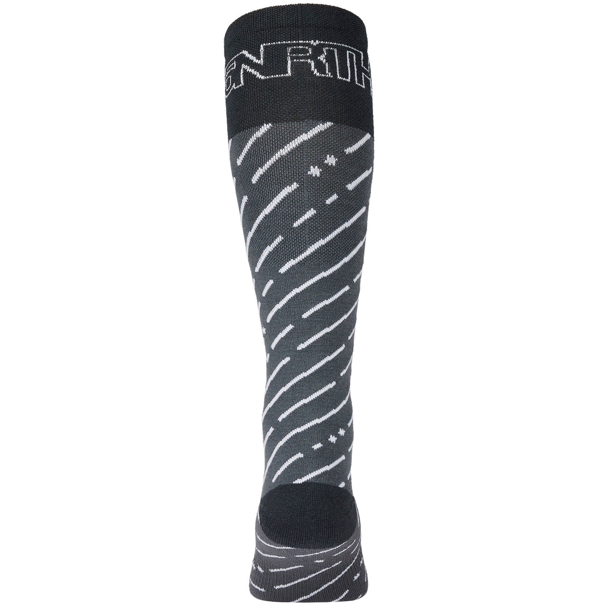 45nrth Snow Band Midweight Knee Sock - Grey/White - Back view