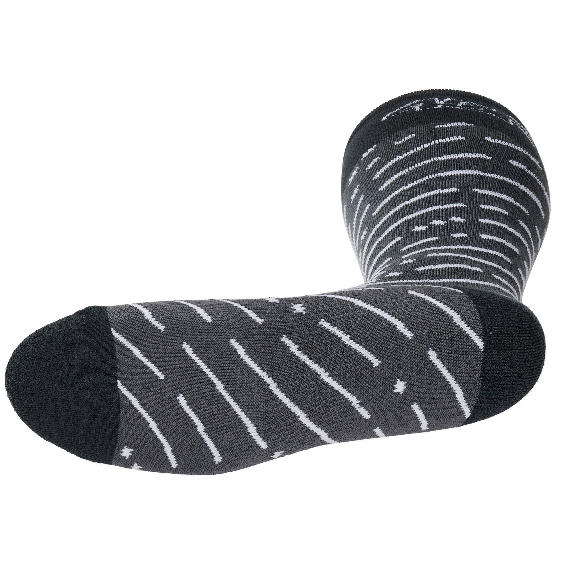 45nrth Snow Band Midweight Knee Sock - Grey/White - Bottom sole view