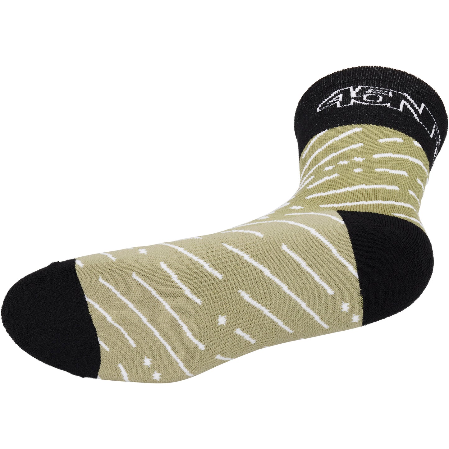 45nrth Snow Band Midweight Socks - Green/white/black - Bottom sole view