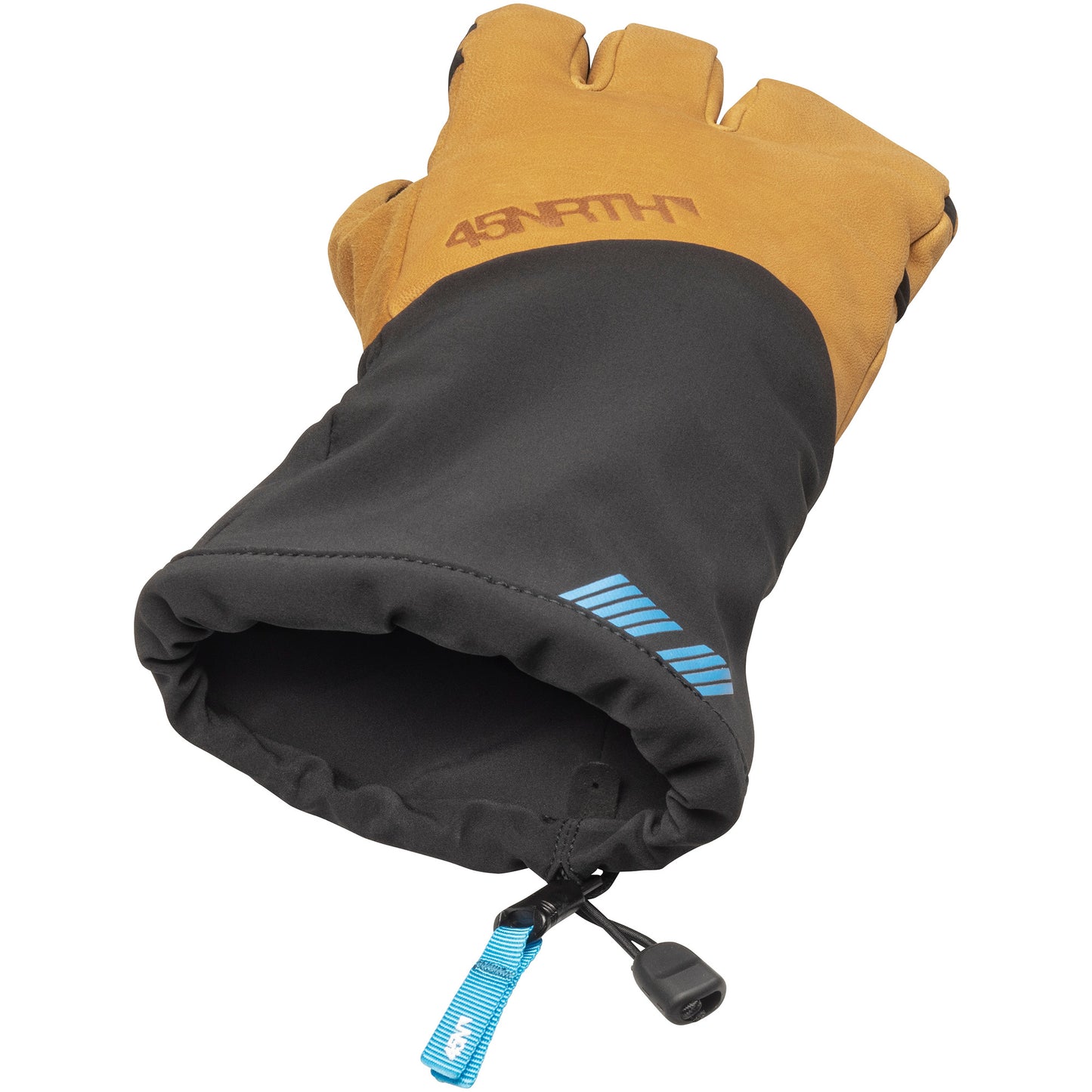 45nrth Sturmfist 4 Leather - Tan/Black - Wrist gauntlet view