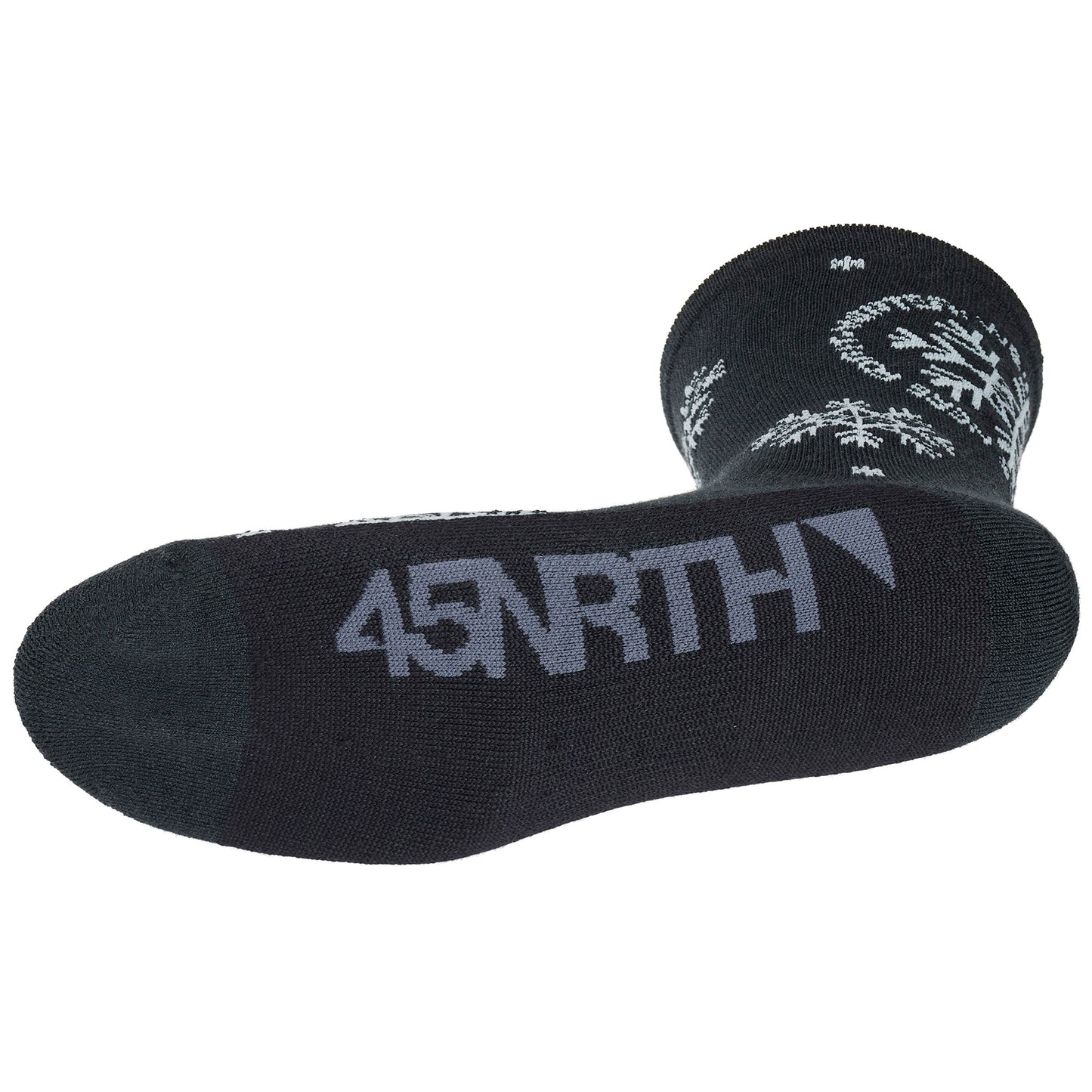 45nrth Winter We're Here For It Socks - Charcoal/White - Bottom sole view