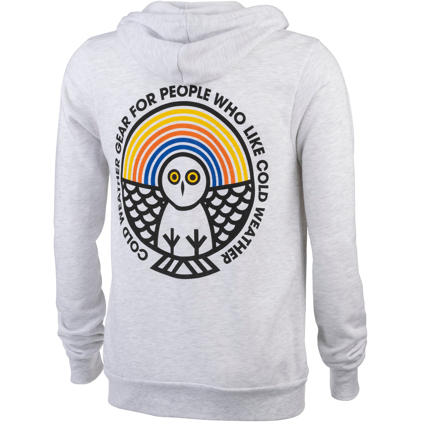 45nrth Winter Wonder Hoodie - Grey with Logo - Back View