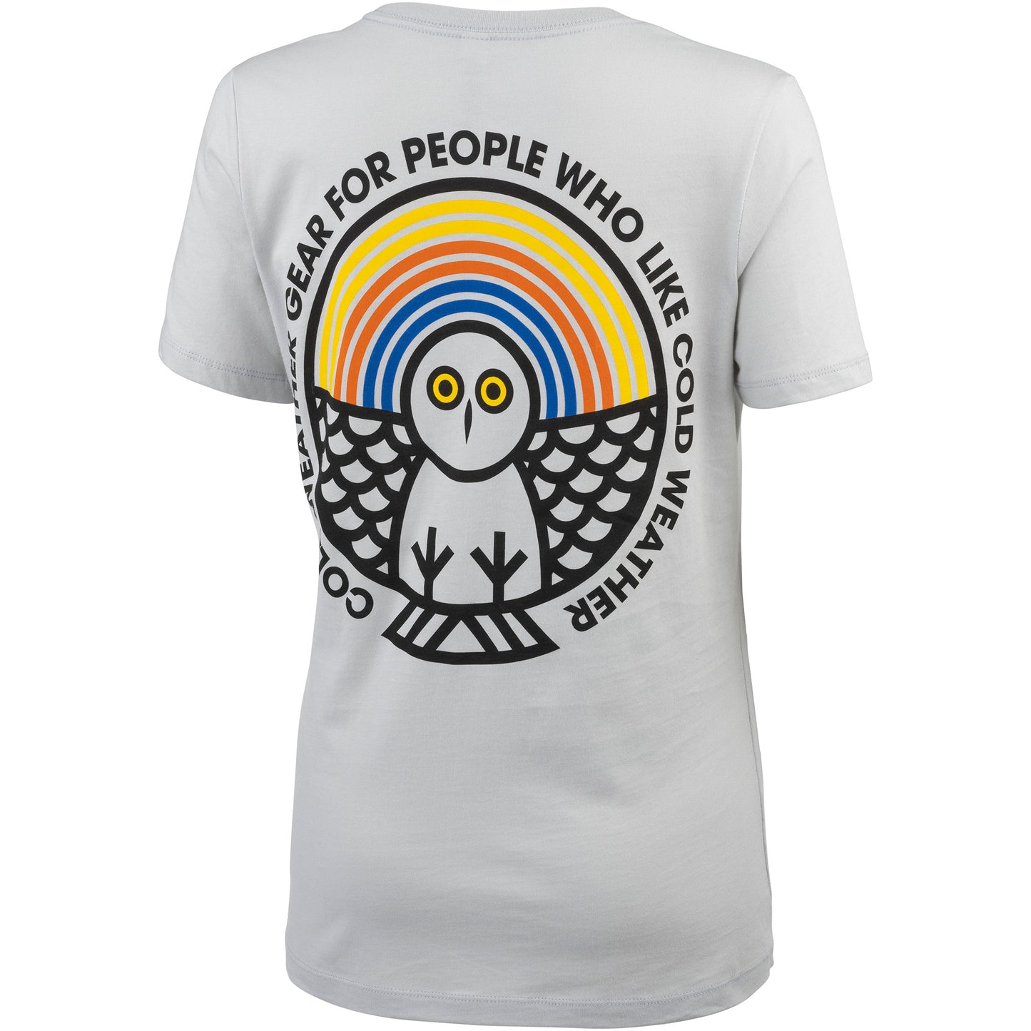 45nrth Winter Wonder Tshirt Women's - Grey with logo - rear view