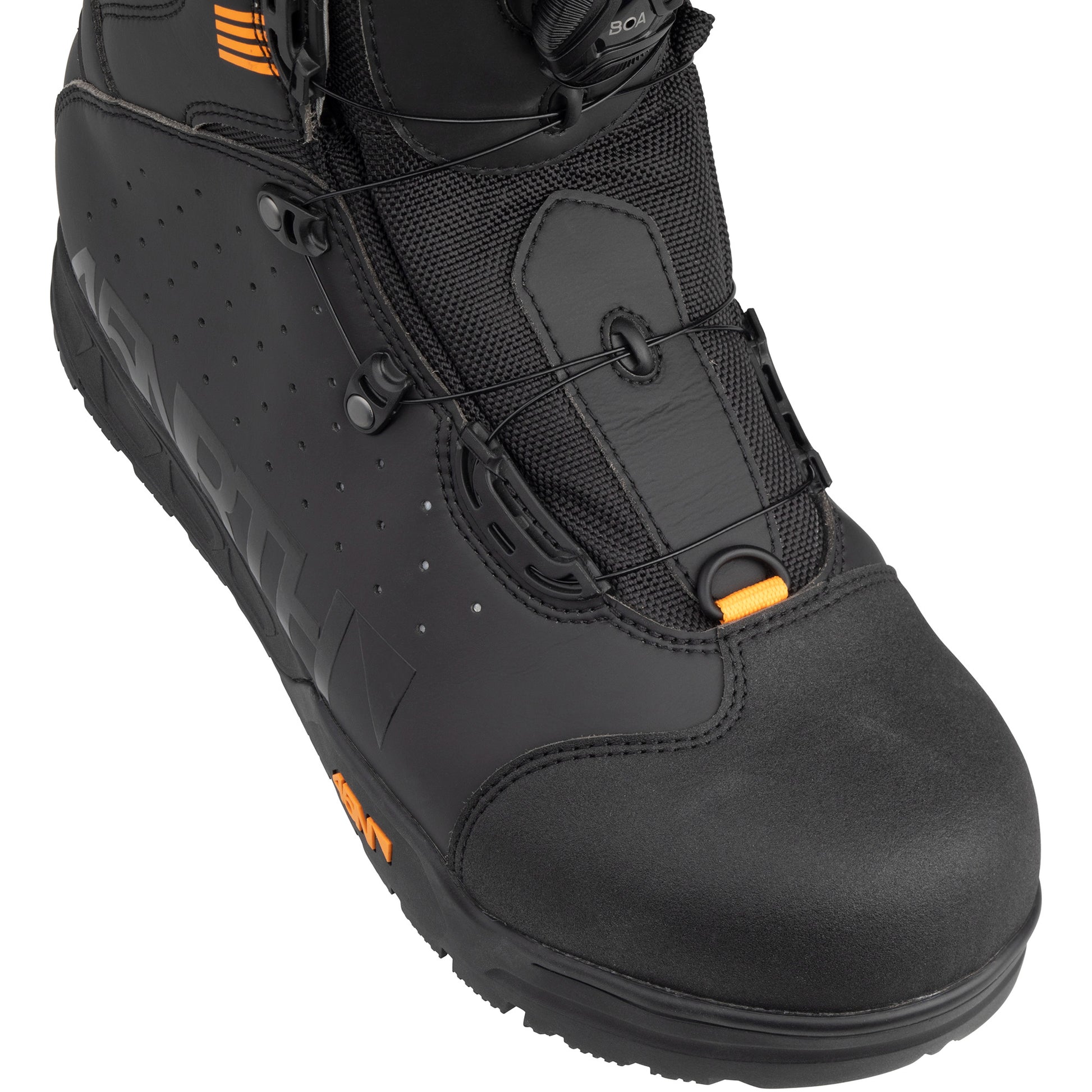 45nrth Wolvhammer Cycling Boot - Black - Above toe view