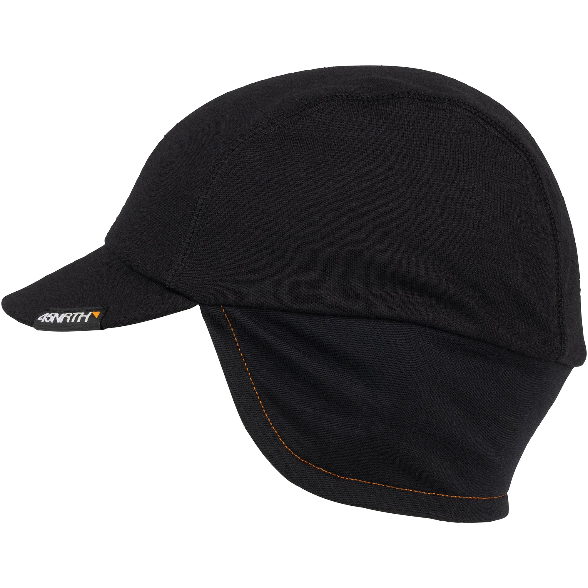 45NRTH Greezy Cap black side view showing 45NRTH logo on visor