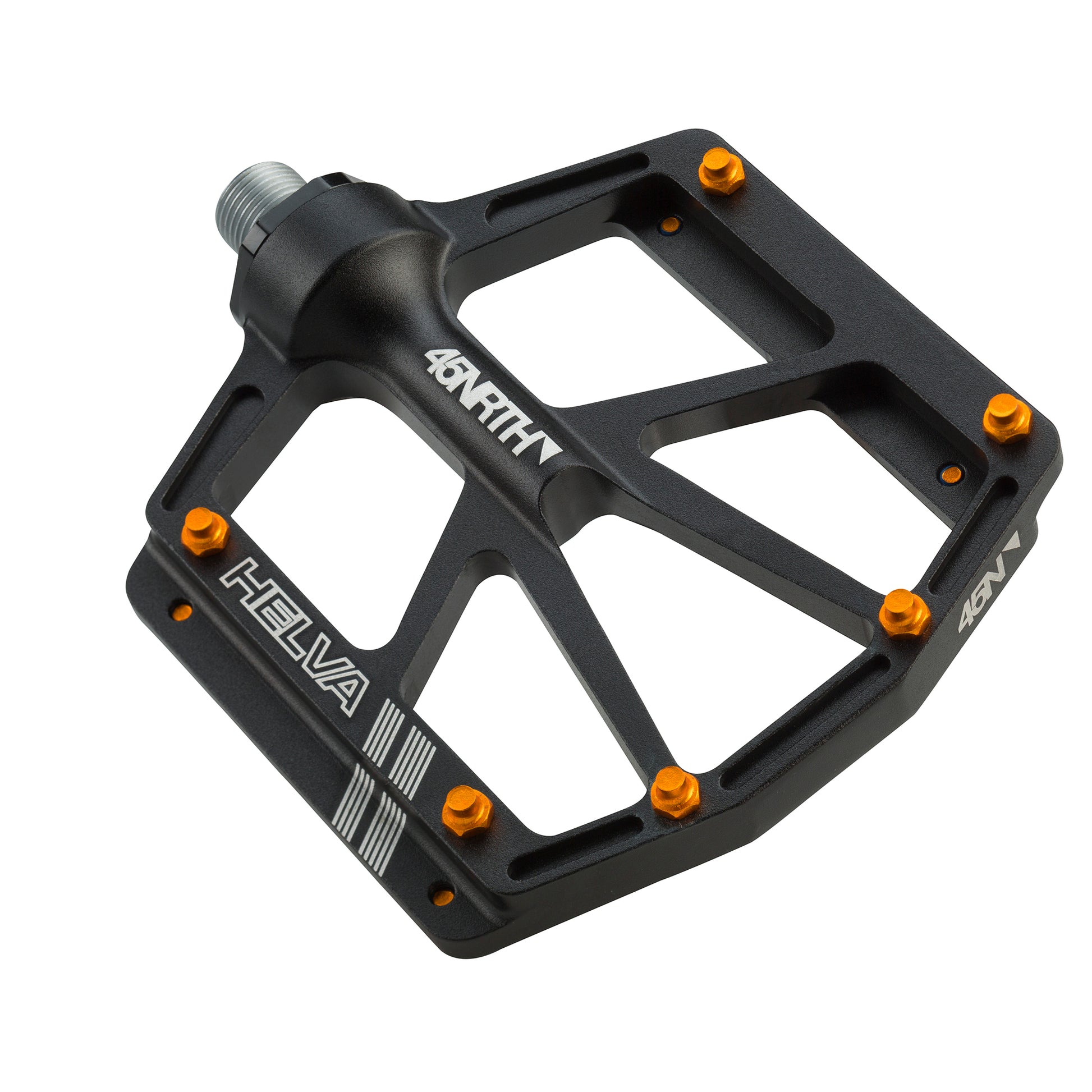 45NRTH Helva Pedal top down three-quarter view form pedal outside edge