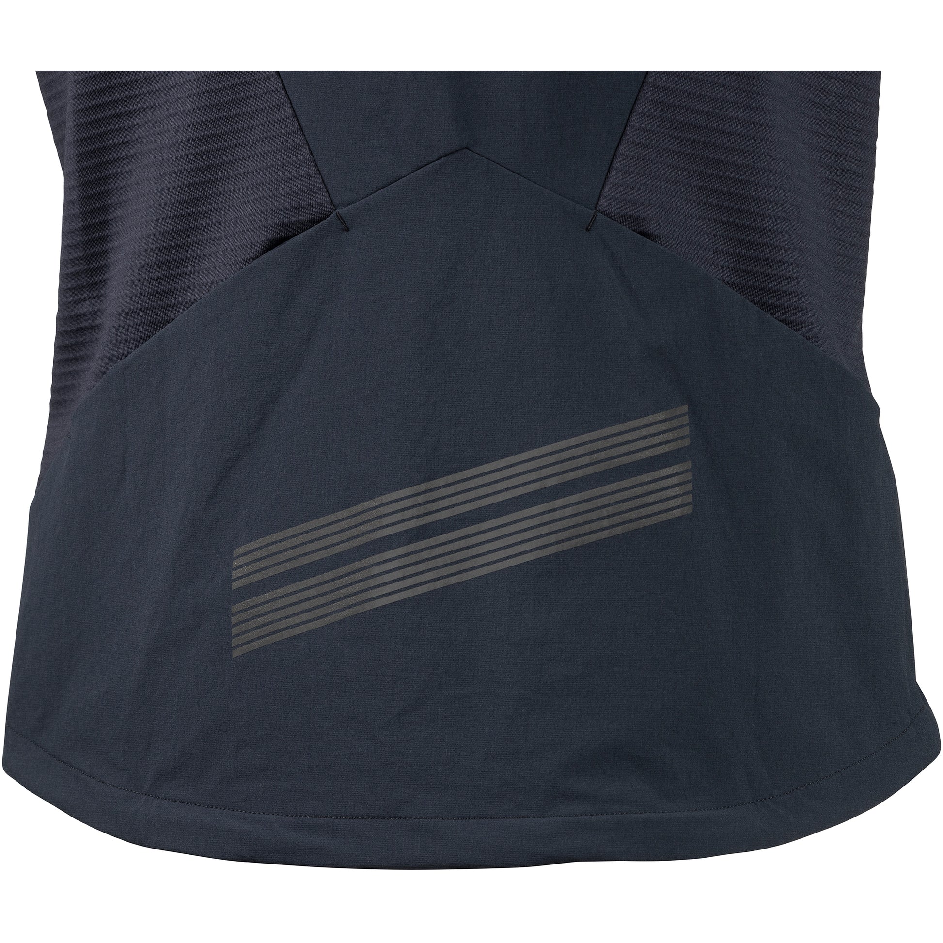 45NRTH Naughtvind Vest back view detail of pockets and reflective area
