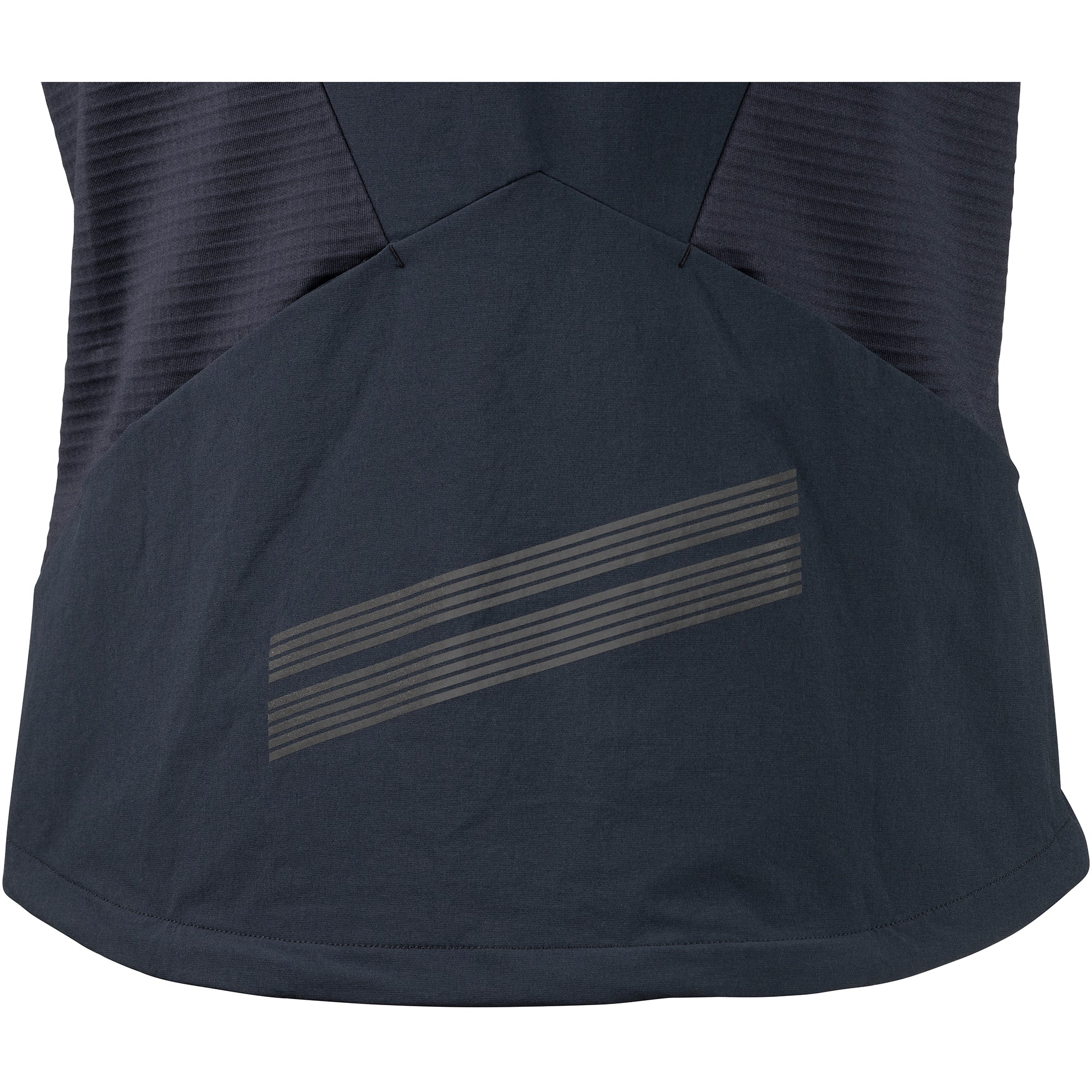 45NRTH Naughtvind Vest back view detail of pockets and reflective area