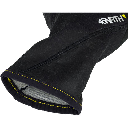 45NRTH Risor Liner Glove black back of hand view cuff detail looking in