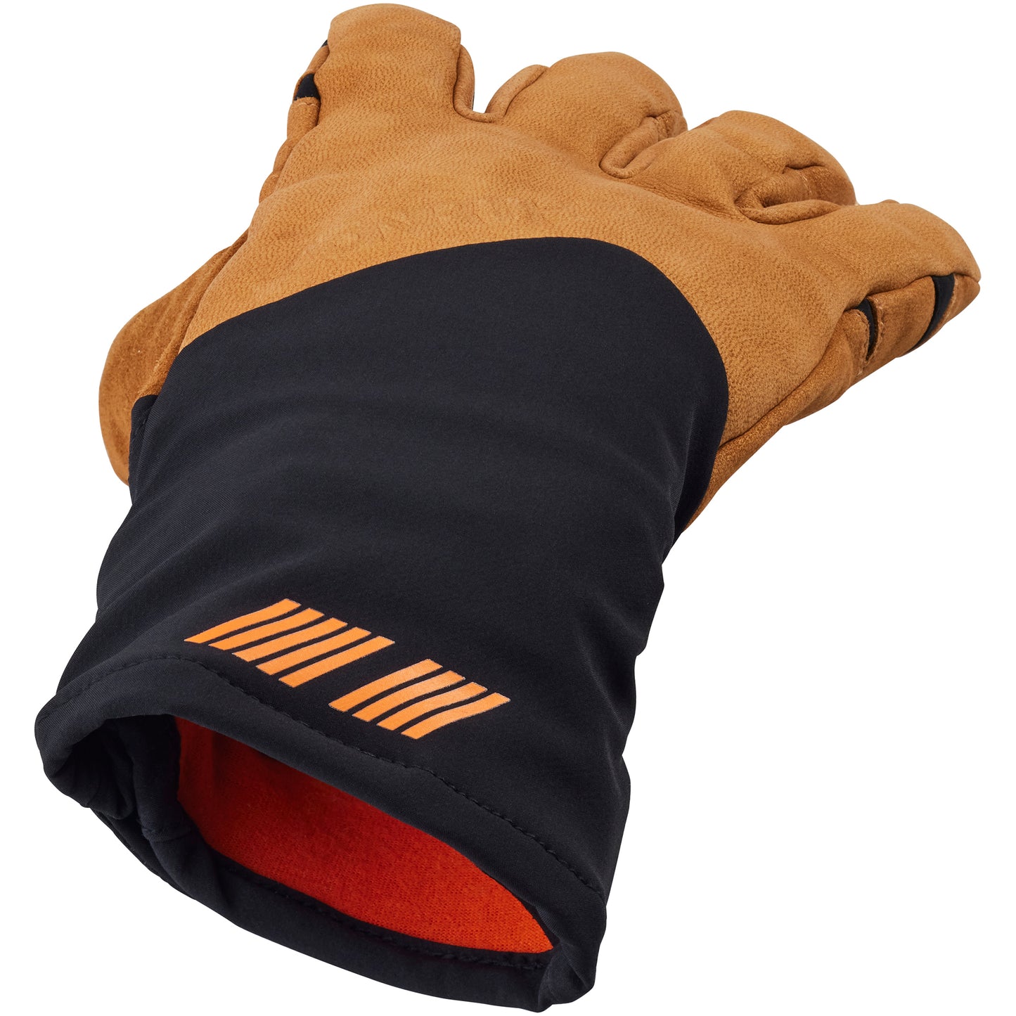 45NRTH Sturmfist 5 Leather Glove back of hand view cuff detail looking in
