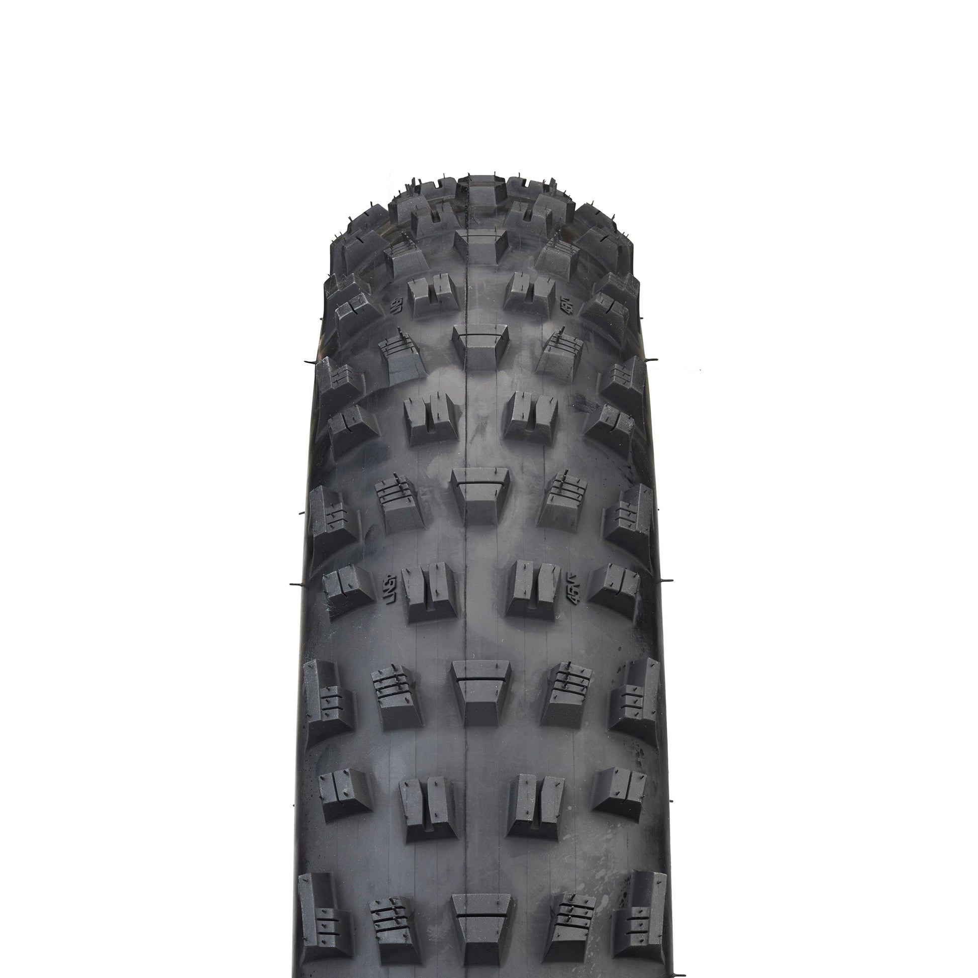 45NRTH Vanhelga Fat Tire straight-on tread view