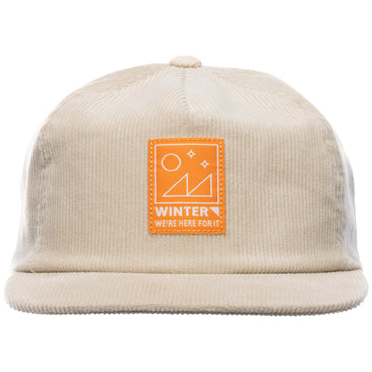 45nrth Winter We're Here For It Hat - Sand - Front view