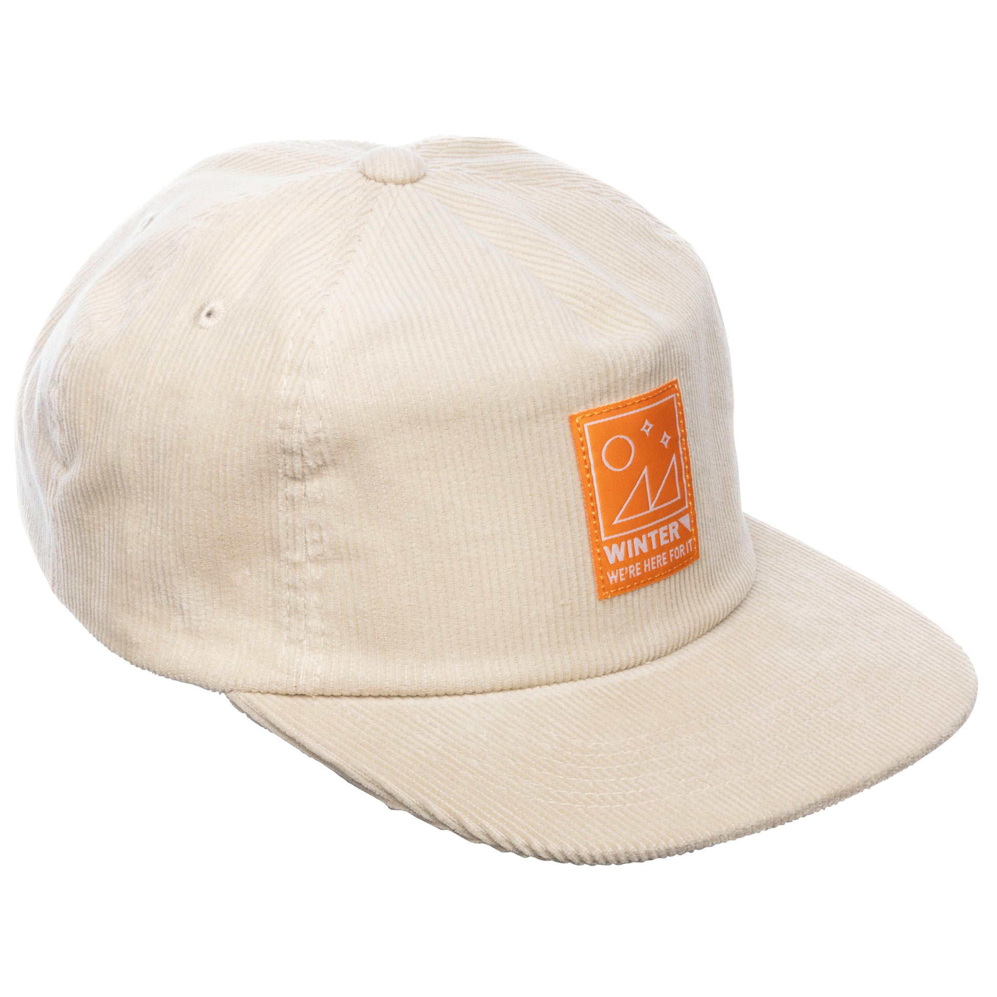 45nrth Winter We're Here For It Hat - Sand - Front three quarter view