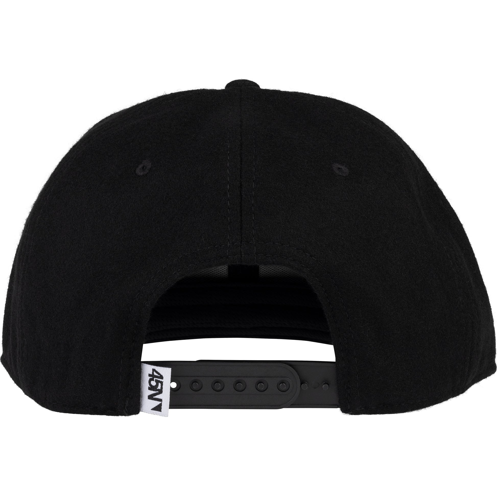 45NRTH Winter Wonder Wool Snapback Hat - Black, back view