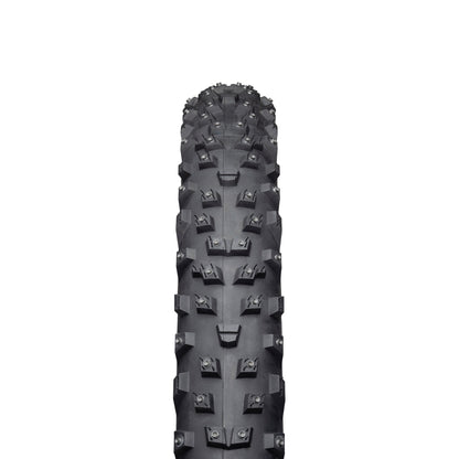 45NRTH Wrathchild Studded Trail Tire straight-on view showing tread and studs