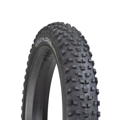 45NRTH Wrahlorde Studded Fat Tire three-quarter view showing tread and sidewall