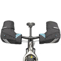 45nrth Cobrafist Pogies - Black - Front view on handlebars