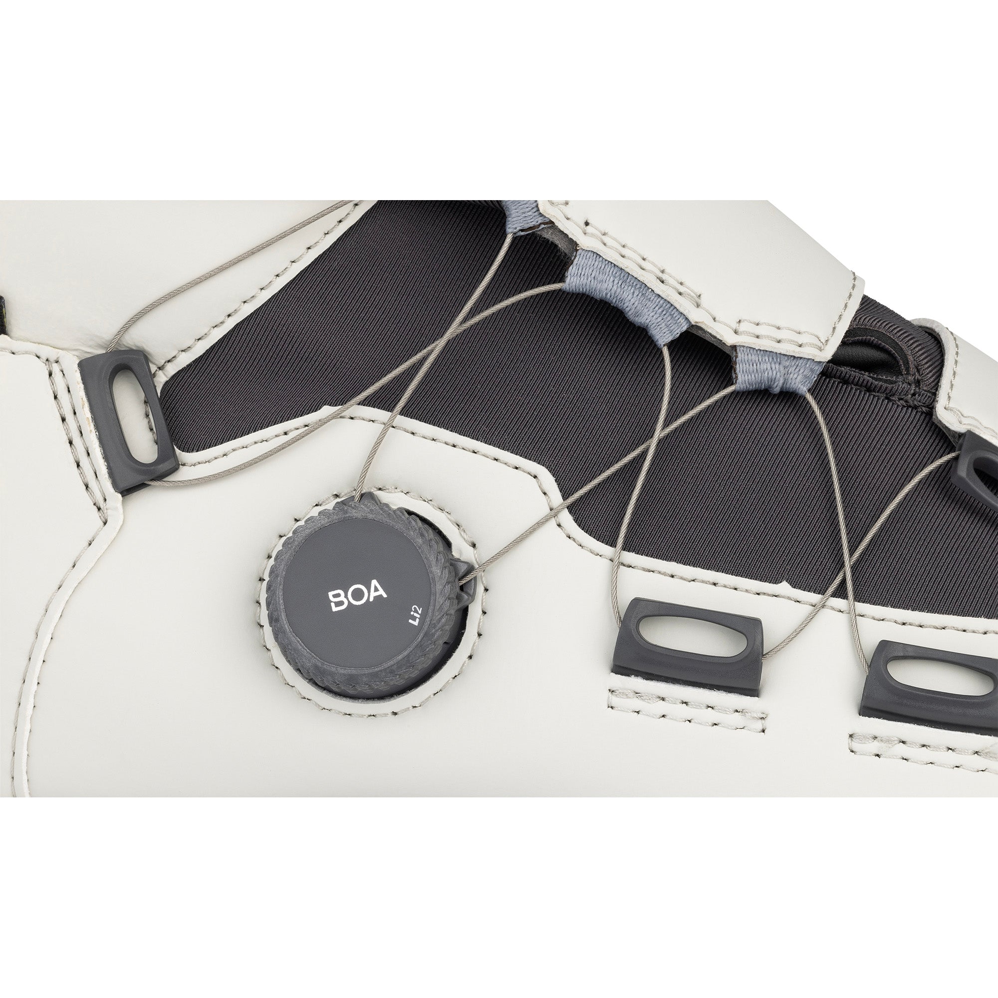 45nrth Ragnarok Cycling Boot - Grey - BOA closure detail view