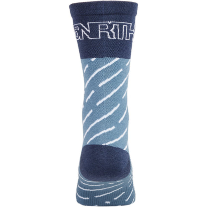 45nrth Snow Band Lightweight Sock - Blue/white - Back view
