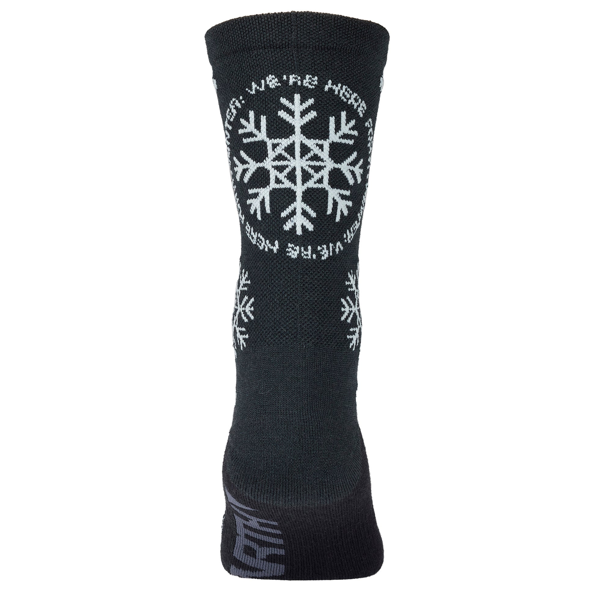 45nrth Winter We're Here For It Socks - Charcoal/White - Back view