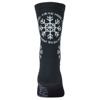 45nrth Winter We're Here For It Socks - Charcoal/White - Back view