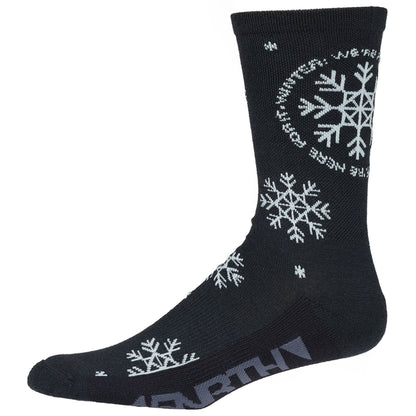 45nrth Winter We're Here For It Socks - Charcoal/White - Side view