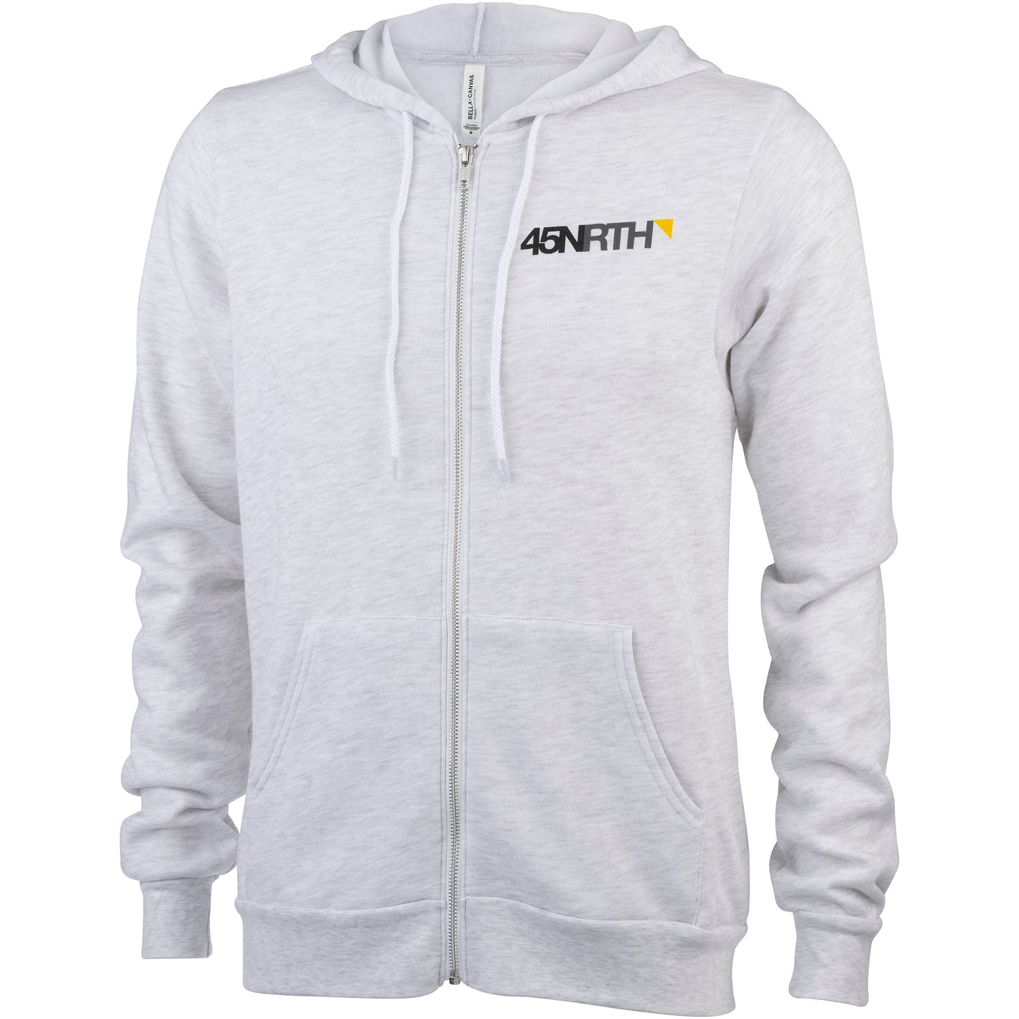 45nrth Winter Wonder Hoodie - Grey with Logo - Front View